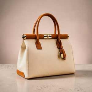 Timeless Cielina Leather Tote – Cream