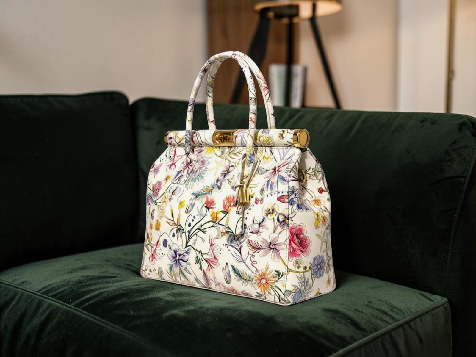Timeless Cielina Leather Tote – Garden - Image 3