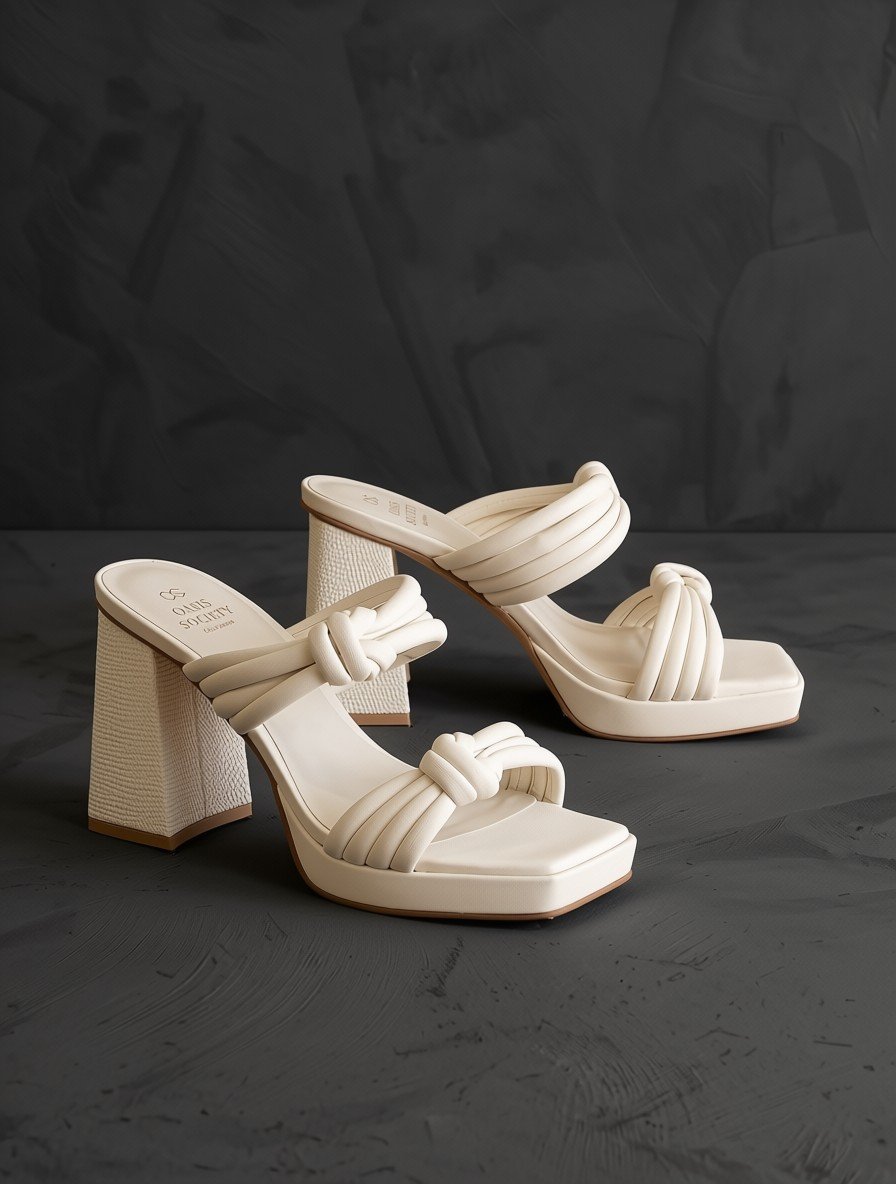 Lorie Knot Sandals - Snow - Image 3